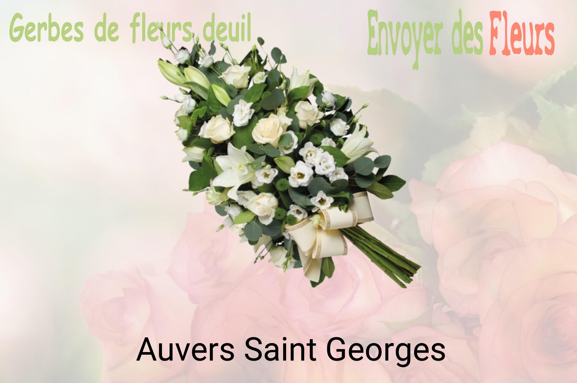 Gerbe de fleurs de deuil livrée à Auvers-Saint-Georges